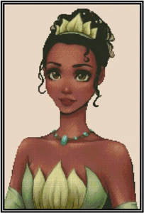 Princess Tiana Portrait Counted Cross Stitch Chart #52-110 - Picture 1 of 1