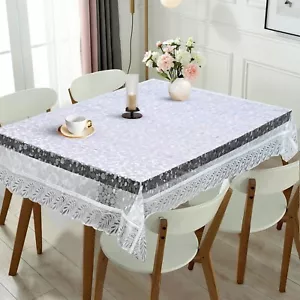 Transparent 6 Seater Dining and Coffee Table cover 54 x 78 Inch US - Picture 1 of 4