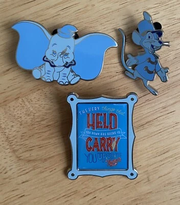 DISNEY WISDOM LIMITED DUMBO PIN SET JANUARY 1ST EDITION NEW - Image 1 of 2