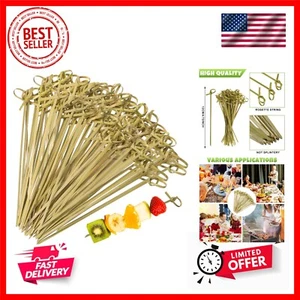 1000 Pcs Bamboo Cocktail Picks 4.72 Inch Bamboo Skewers Handmade Bamboo Stick... - Picture 1 of 8