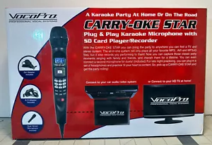 VocoPro CARRY-OKE STAR Plug-and-Play Karaoke Mic with SD Card Player Recorder - Picture 1 of 22