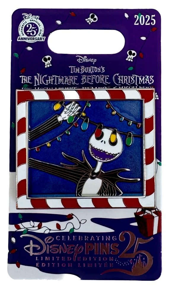 Nuevos prendedores Disney 2025 Pesadilla antes de Navidad Jack Skellington luces LE 4000 Foto 1 de 1