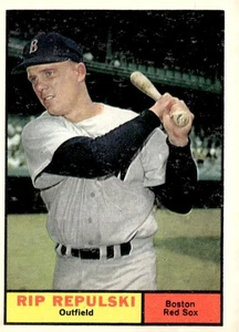 1961 Topps #128 Rip Repulski Baseball Card Boston Red Sox Excellent - NM - Picture 1 of 2