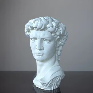 Bust of David - 8 inches- White - Picture 1 of 3