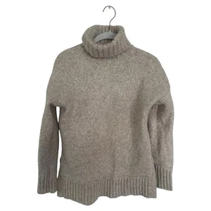 Everlane Grueso Cuello Tortuga Suéter Beige Mezcla Lana Merino Acanalado Él Talla M - Imagen 1 de 10
