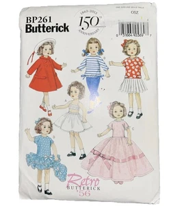 Butterick ~ MODELLO #261 - VESTITI BAMBOLA RETRÒ '56 - Vestito, cappotto, sottoveste non tagliato - Foto 1 di 3