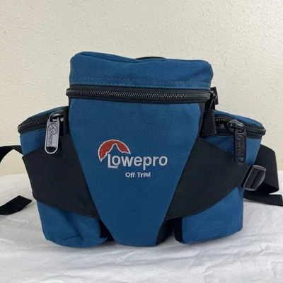Lowepro Off Trail Camera Bag Padded 2 Lens Bags Fanny Waist Pack Hiking Blue - Image 1 of 4