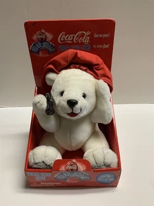 Coca Cola 1998 White Polar Bear Cub in Original Box - Picture 1 of 4