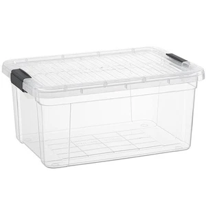 Clear Storage Box with Lid, 20 Quart Plastic Container Bins for Organizing, S... - Picture 1 of 8