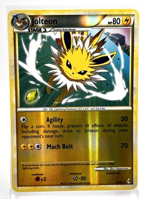 Jolteon Reverse Holo 45/95 Pokémon Card 2011 Call of Legends LP - Image 1 of 2