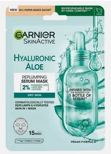 Garnier Skin Active Hyaluronic Aloe Replumping Serum Mask PACK OF THREE - Picture 1 of 1
