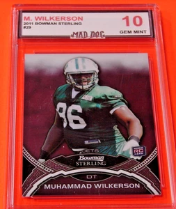MUHAMMAD WILKERSON Rookie***2011 BOWMAN STERLING***GEM 10---JETS--MAD Dog GRADED - Picture 1 of 1