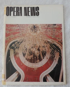 OPERA NEWS MAGAZINE VOL 31 #2 SEPTEMBER 17 1966 - Picture 1 of 1