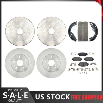 Rotores de freno y pastillas de cerámica para Toyota Sienna 2004-2010 + tambores de freno y zapatas Foto 1 de 4