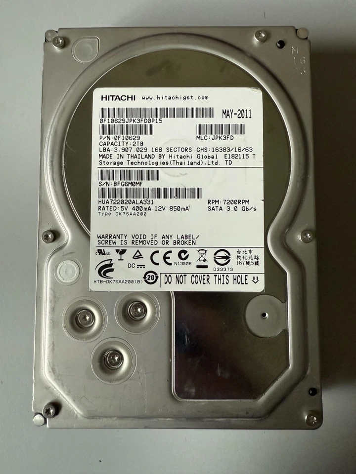 Hitachi HUA722020ALA331 UltraStar 2TB 3.5" SATA II Hard Drive - Image 1 of 1