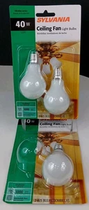 3 Sylvania Ceiling Fan Frosted Bulbs-Intermediate Base A15 40W- 1000 Hours - Picture 1 of 8