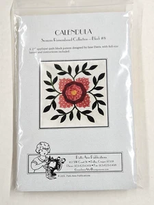 Patti-Ann "Seasons Remembered Collection" Quilt Block Kit #8 Calendula - Picture 1 of 2