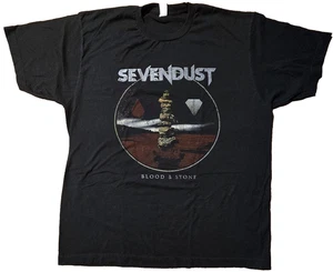 Camicia Sevendust Blood & Stone Tour Nera Uomo XL 7D Nu-Metal Tultex 100% Cotone - Foto 1 di 7