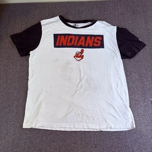 Vintage Cleveland Indians Chief Wahoo Logo New Era Baseball T-Shirt Herren XL - Bild 1 von 8