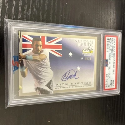 Nick Kyrgios 2017 Leaf Signature National Pride Signed Auto Autograph/25 PSA 9 - Image 1 of 2