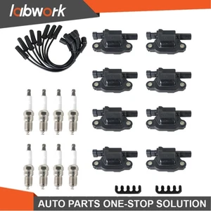 Labwork Ignition Coils+Spark Plugs+Spark Plug Wires12611424 For Chevy 8 (pack) - Picture 1 of 8