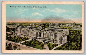 Postkarte Vogelperspektive von Sanatorium Battle Creek, Michigan C2 - Bild 1 von 2