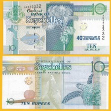 Seychelles 10 Rupees p-52 2016 Commemorative  UNC Banknote