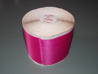 25 MÈTRES DE RUBAN ANCIEN EN SATIN EN ROULEAU-ANCIENT RIBBON-80 MM DE LARGE-N°1 - Photo 1/4