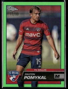 2023 Topps Chrome MLS #30 Paxton Pomykal Neon Green Refractor #/99 - Picture 1 of 2