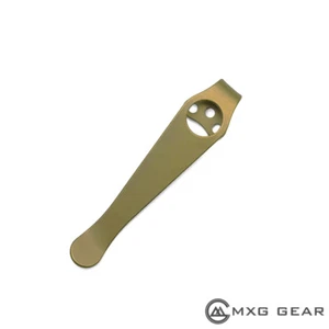 (Bronze Color) Titanium Deep Carry Pocket Clip for Benchmade Griptilian Knife - Picture 1 of 3