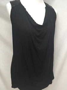 Larok Negro Largo Embellecido Tanque/Vestido Recortado Talla L Euc - Imagen 1 de 7