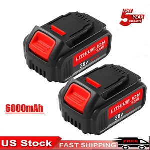 2-PACK For Dewalt 20V 20 Volt Max 6.0AH Lithium Battery DCB206-2 DCB200 NEW - Picture 1 of 12