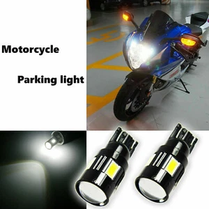 Parking Light T10 196 168 2825 5-SMD LED White Motorcycle K1 For Yamaha HA - Picture 1 of 10