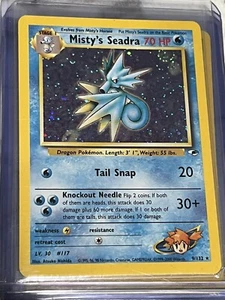 Pokemon TCG Misty's Seadra Gym Heroes 9/132 Holo Unlimited Holo Rare - Picture 1 of 3