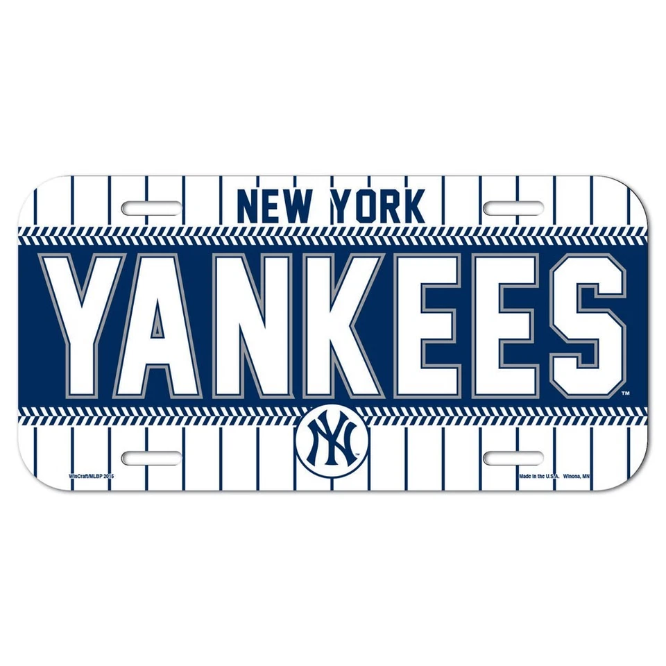 NEW YORK YANKEES 6"x12" OFFICIAL LOGO LICENSE PLATE CAR BRAND NEW WINCRAFT 👀 - Image 1 of 1