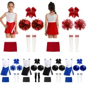 Girls Cheerleading Dress Dance Outfit Cheer leader Uniform Team Competition - Picture 1 of 42
