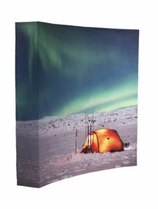 Pop-up Display Wall Fabric Premium Curved + Trolley wheelcase - Hardware only - Imagen 1 de 9