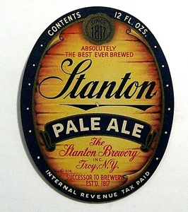 IRTP Stanton Brewery STANTON PALE ALE beer label NY 12oz  - Picture 1 of 1