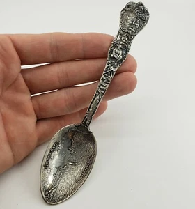 Sterling Silver Souvenir Spoon Golden Gate San Francisco California Indian Gold - Picture 1 of 8