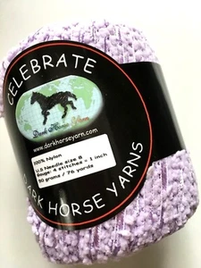 Dark Horse Yarns Celebrate #104 Lavender Flag 'N Ladder Ribbon Yarn 50gr 76y - Picture 1 of 3