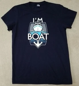 I'M ON A BOAT American Apparel T-Shirt Kid's Lrg navy - Picture 1 of 2