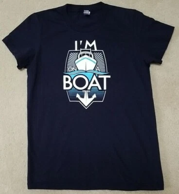 I'M ON A BOAT American Apparel T-Shirt Kid's Lrg navy - Image 1 of 2