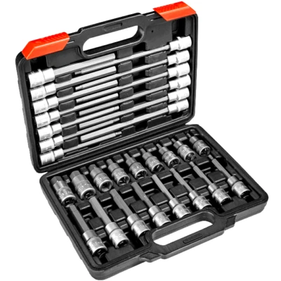 Set di chiavi a bussola 30 pezzi esagono cavo 1/2" interna lungo / corto  nuovo - Immagine 1 di 4