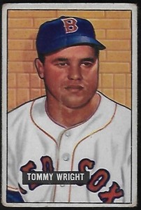 1951 Bowman High #271 Tommy Wright Boston Red Sox Nice!