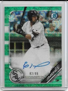 2019 Bowman Mega Box Eloy Jimenez GREEN Mojo Refractor Autograph #'d 82/99 - Picture 1 of 1