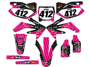 2006-2007 CRF 250 R RACE SERIES Pink Senge Graphics Kit Compatible with Honda - Picture 1 of 10