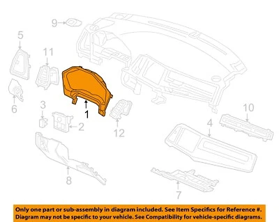 Painel de instrumentos Honda OEM 2016 HR-V painel-cluster 77200T7JH01ZA - Imagem 1 de 2