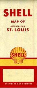1955 Shell Road Map: St. Louis NOS - Picture 1 of 1