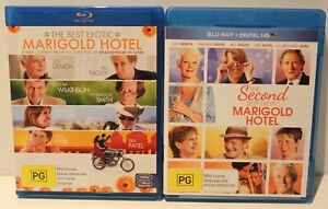 The Best & Second Exotic Marigold Hotel Blu-Rays RB Pre-Owned
