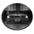 Round MDF Magnets - BW - Retro American Muscle Car #42115